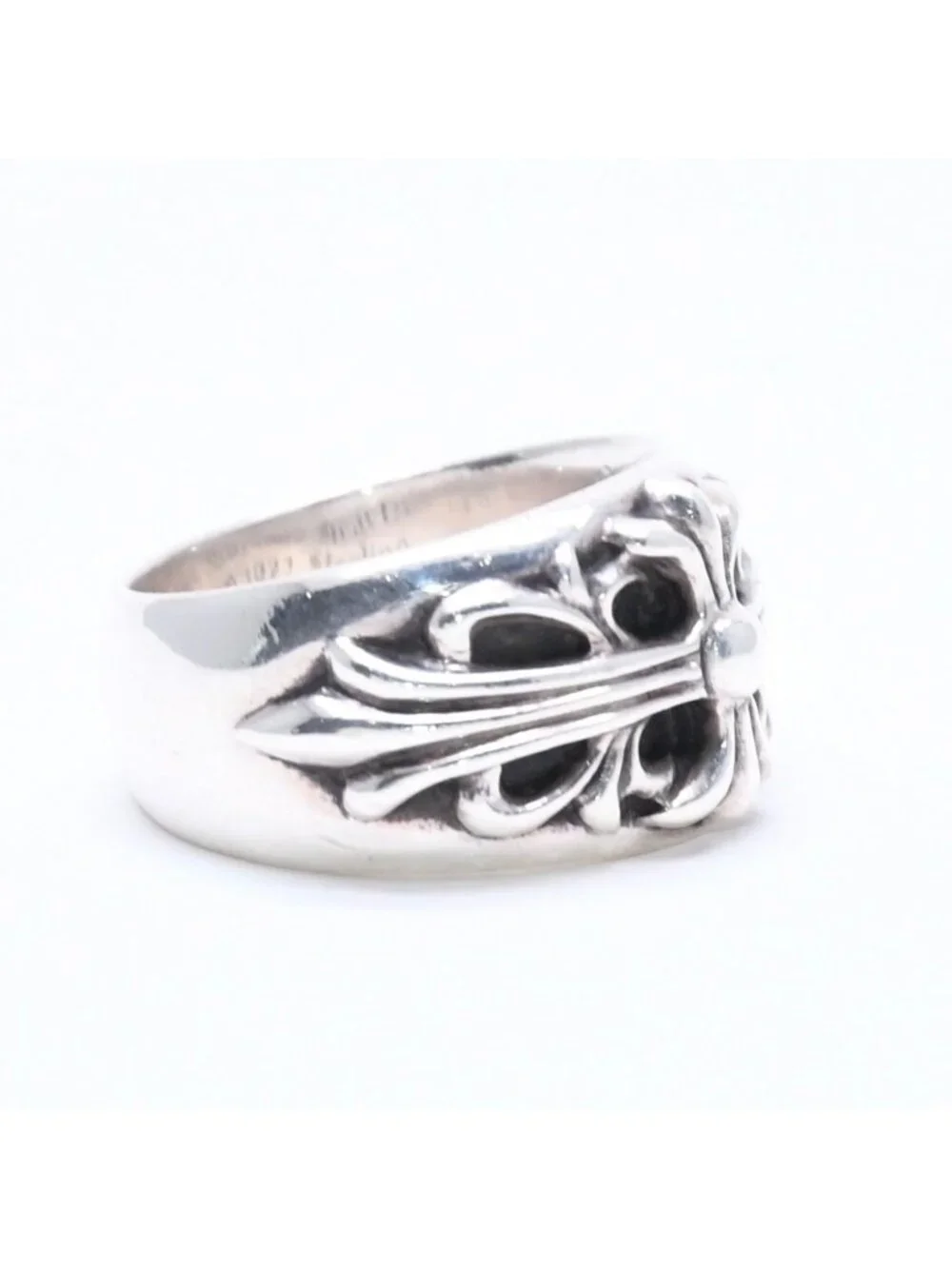 Chrome Hearts Floral Cross Ring Sterling Silver